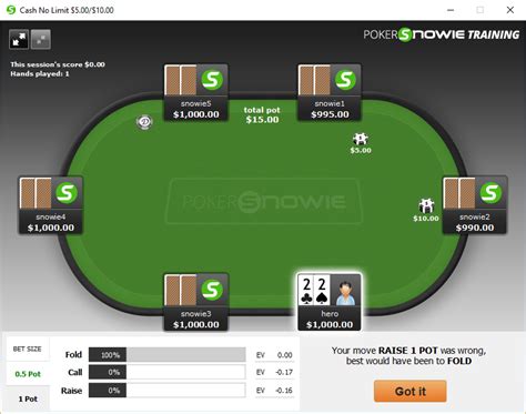 advanced poker training vs pokersnowie.